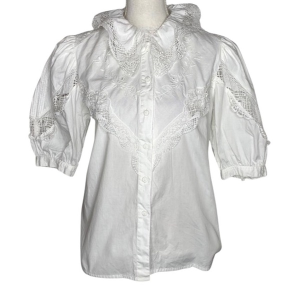 ACappella Embroidered Lace Top - Picture 1 of 5